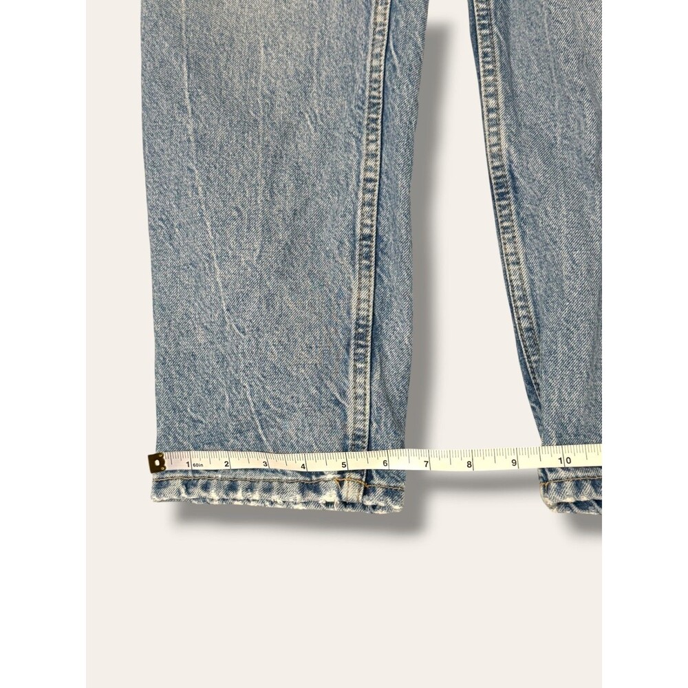 ZARA Jeans Womens 6 High Rise Light Wash Distressed Straight Leg Denim - Picture 6 of 8